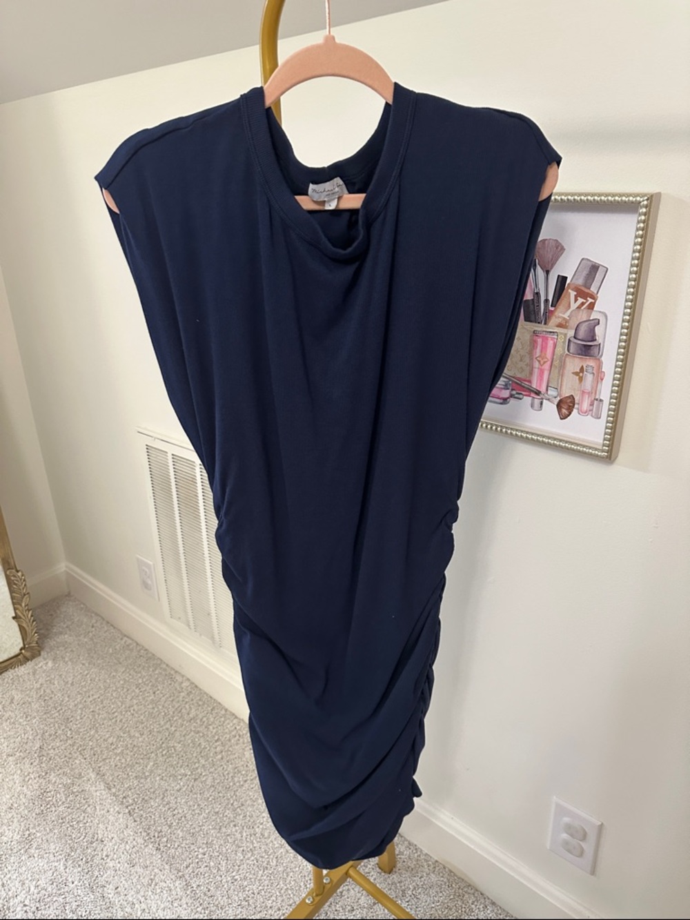 Michael Stars Navy Ruched Women’s Dress